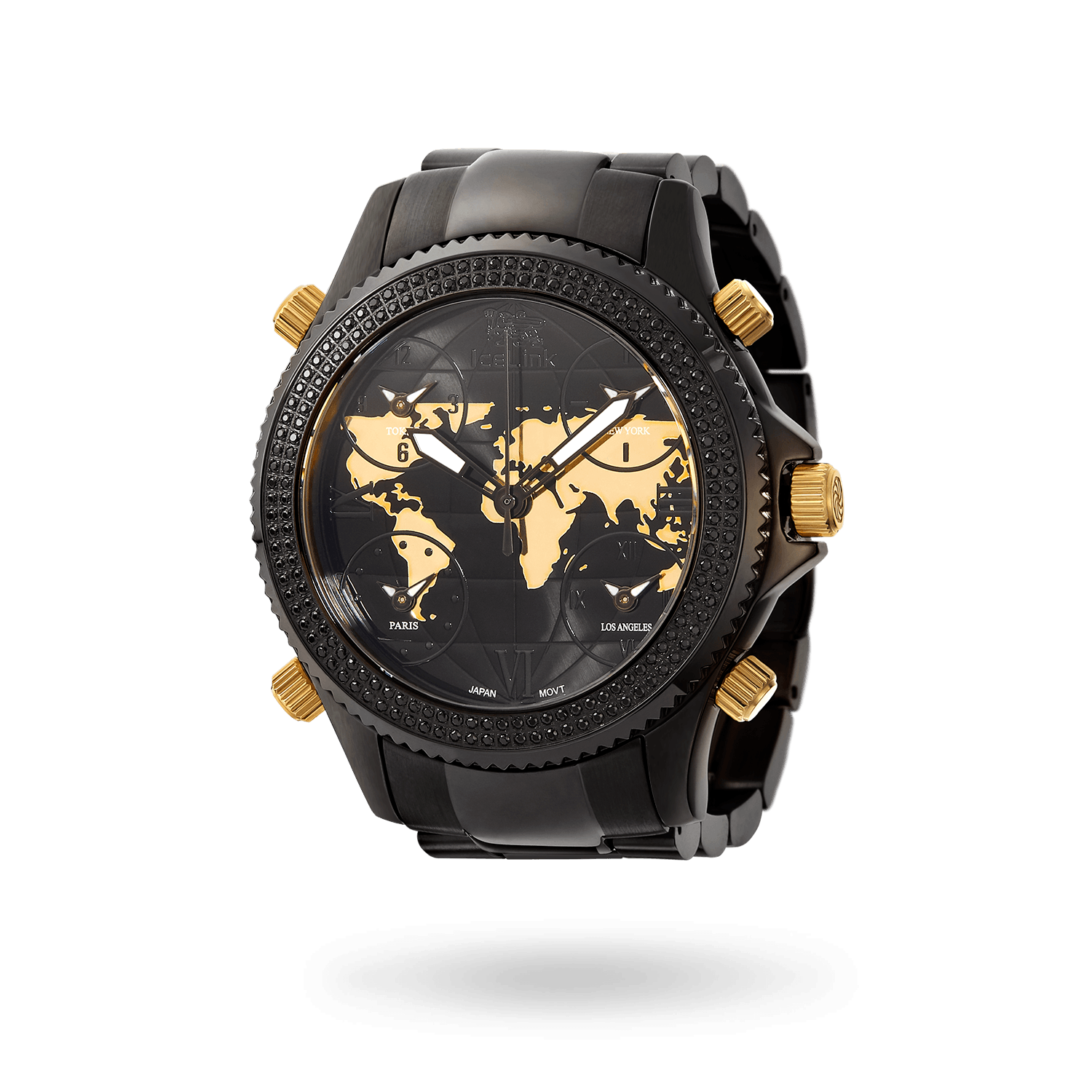Marco Polo Black & Gold Watches IceLink-TI 1.25ct (Bezel)  